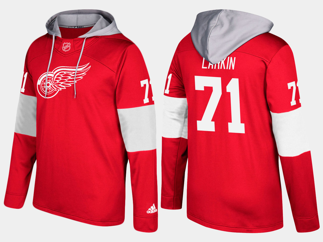 NHL Men Detroit red wings 71 dylan larkin red hoodie